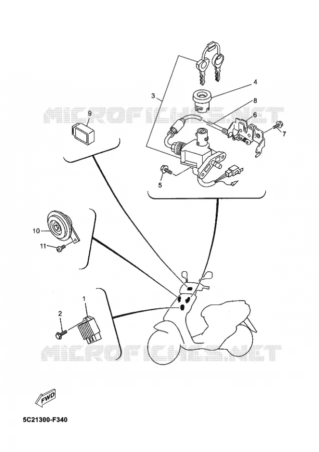 ELECTRISCH 1 Yamaha SCOOTER 50 2012 NEOS  YN50