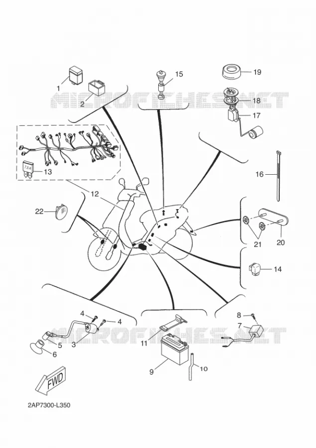 ELECTRISCH 2 Yamaha SCOOTER 50 2012 NEOS  YN50