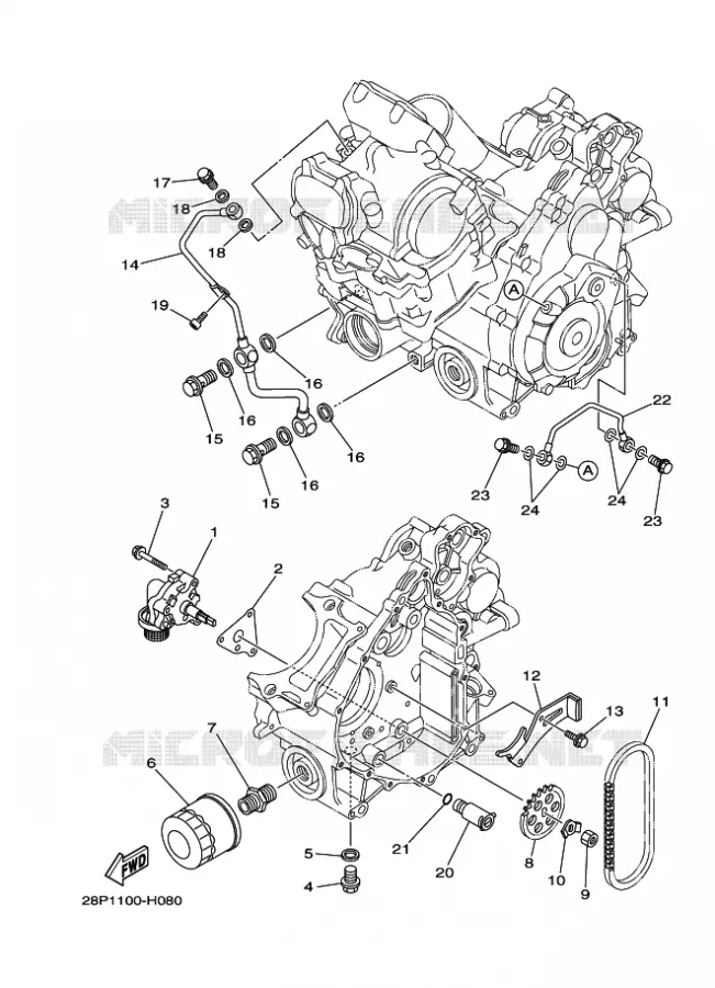 OLIEPOMP Yamaha QUAD 700 2014 GRIZZLY  YFM700FWADYFM700PE