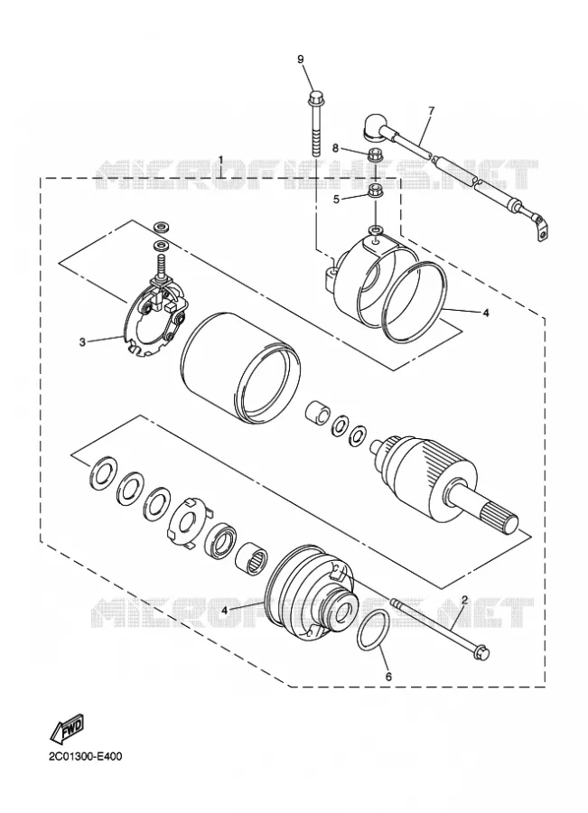 STARTMOTOR Yamaha MOTO 600 2006 R6  YZF-R6
