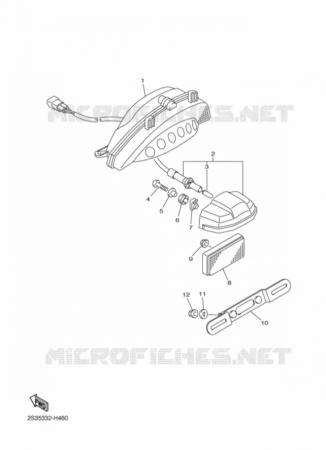 ACHTERLICHT Yamaha MOTO 1700 2016 VMAX  VMX17