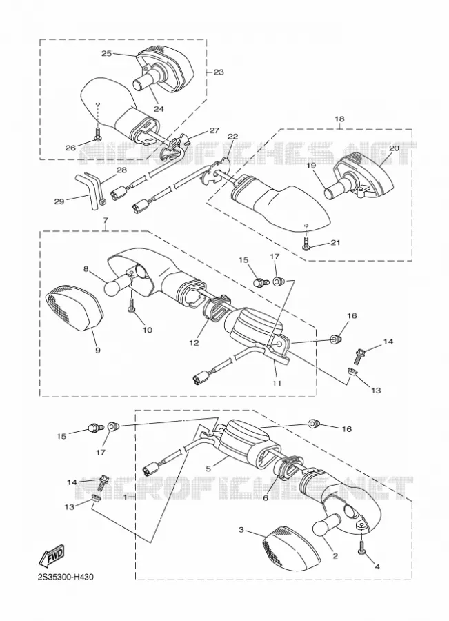 KNIPPERLICHT Yamaha MOTO 1700 2016 VMAX  VMX17