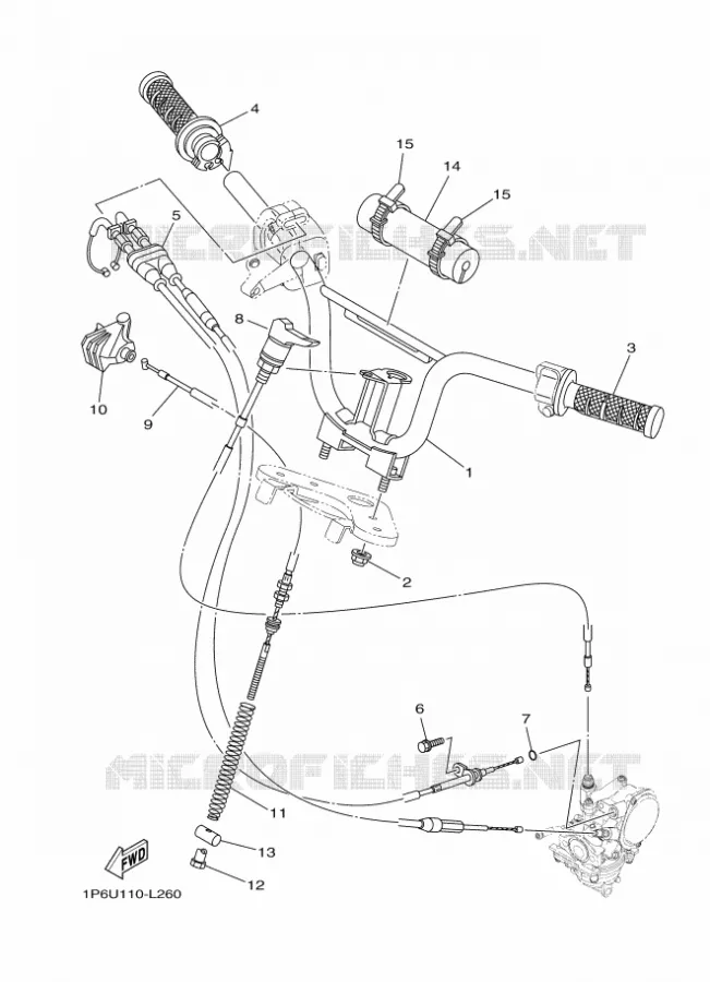 STUUR / KABEL Yamaha MOTO 50 2017 TTR  TT-R50E