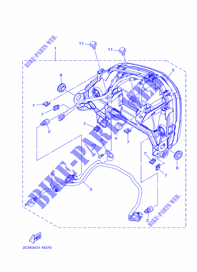 ACHTERLICHT voor Yamaha TRICITY 125 2016