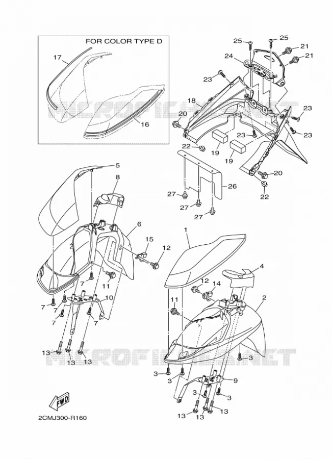 SPATBORD Yamaha SCOOTER 125 2016 TRICITY  MW125