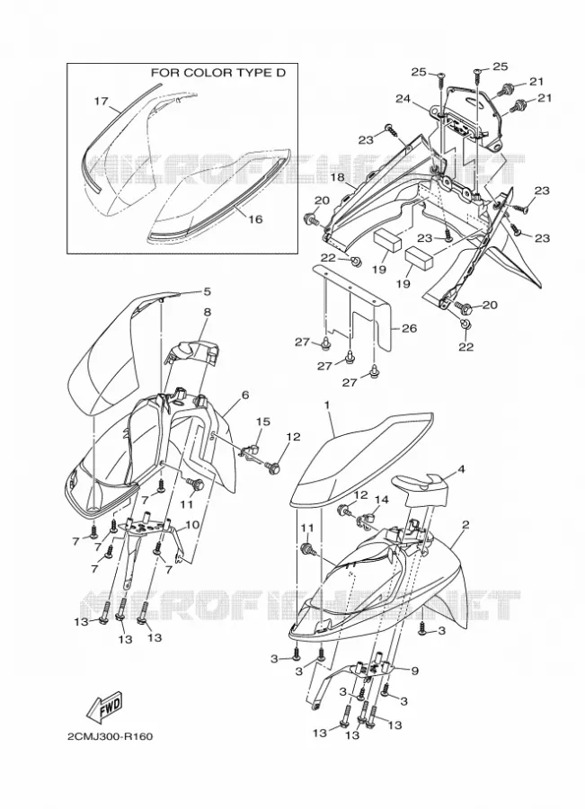 SPATBORD Yamaha SCOOTER 125 2016 TRICITY  MW125