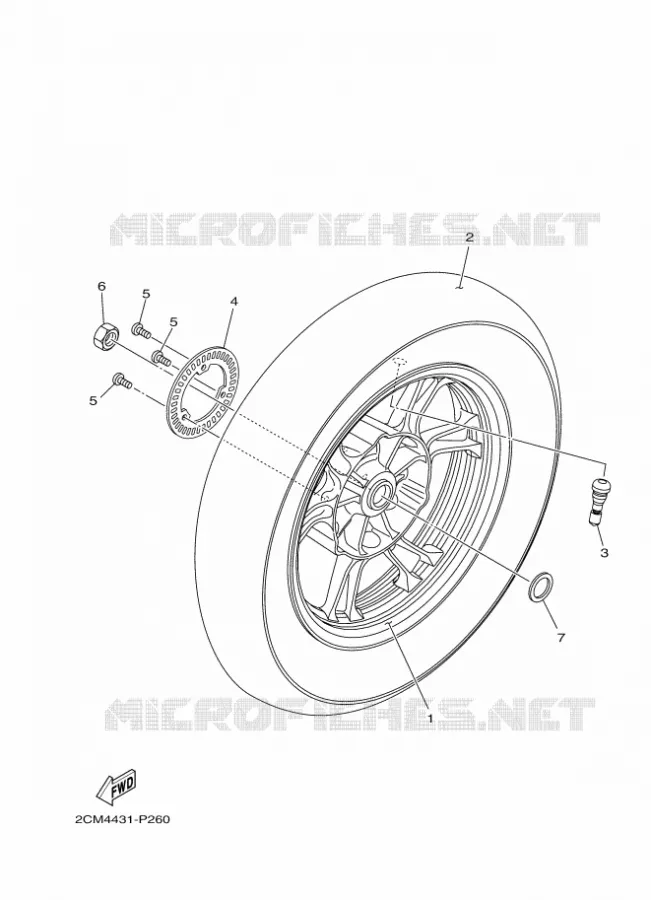 ACHTERWIEL Yamaha SCOOTER 125 2016 TRICITY  MW125A