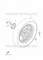 ACHTERWIEL voor Yamaha TRYPTIK 125 ABS 2016