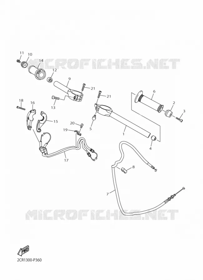 STUUR / KABEL Yamaha MOTO 1000 2015 YZF-R1  YZF-R1