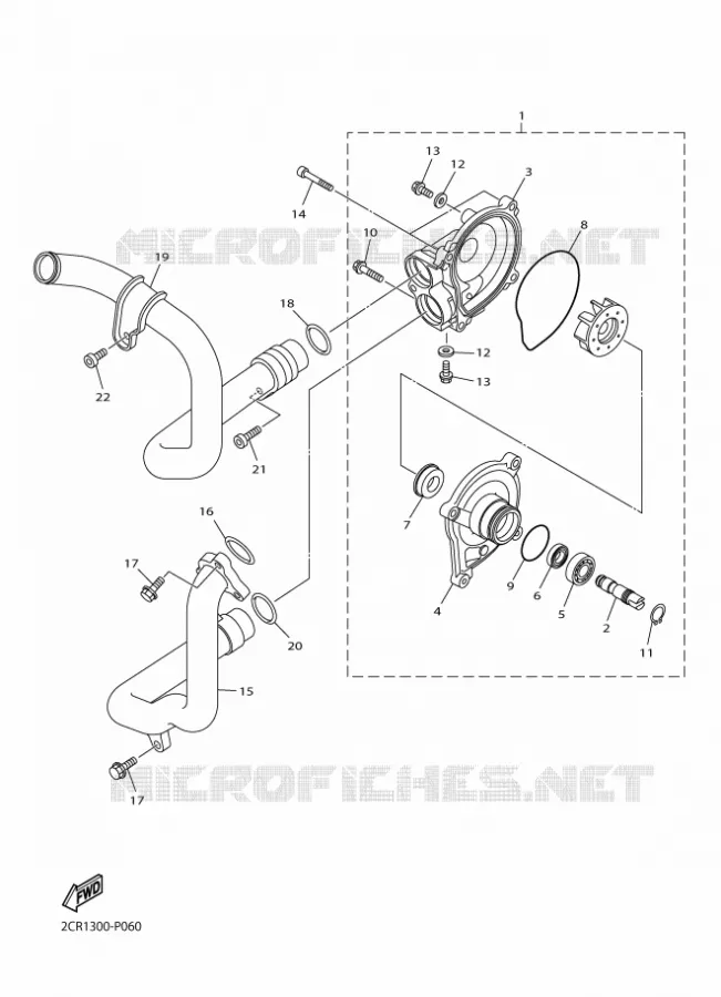 WATERPOMP / SLANGEN Yamaha MOTO 1000 2015 YZF-R1  YZF-R1R1