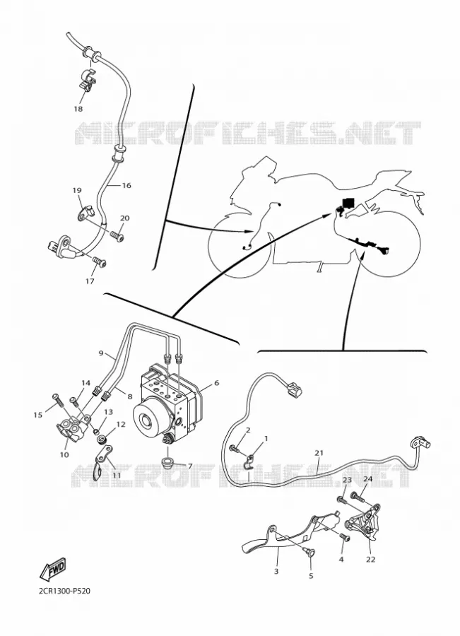 ELECTRISCH 3 Yamaha MOTO 1000 2016 R1  YZF-R1