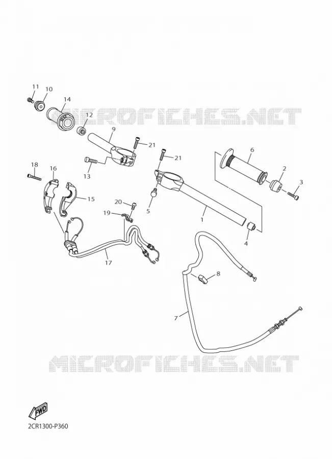 STUUR / KABEL Yamaha MOTO 1000 2016 R1  YZF-R1