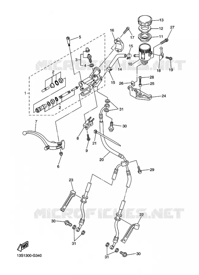 REMPOMP VOOR Yamaha MOTO 600 2016 R6  YZF-R6