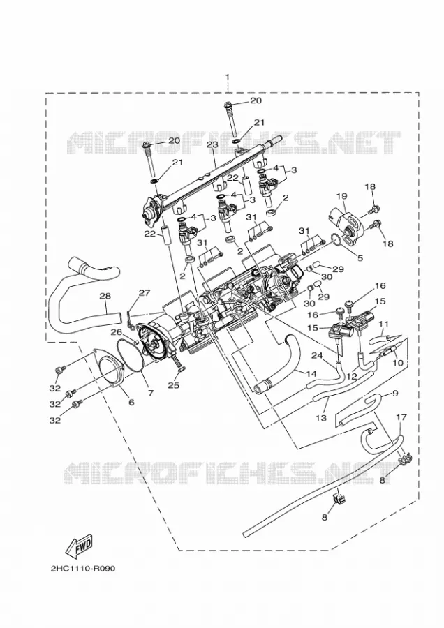 GASKLEP HUIS Yamaha SIDE BY SIDE 1000 2016 YXZ  YXZ1000RSE