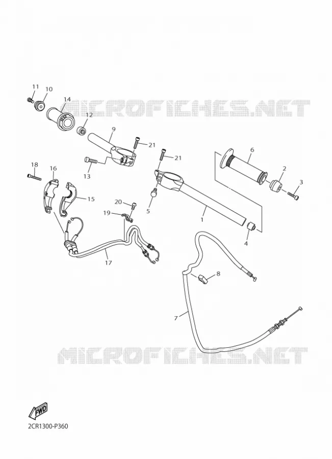 STUUR / KABEL Yamaha MOTO 1000 2016 R1M  YZF-R1M