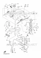 BENZINE TANK voor Yamaha XJR 1300 CAFE RACER 2016