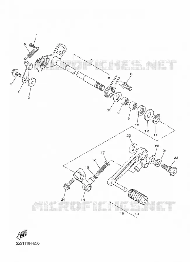 SCHAKEL STANG / PEDAAL Yamaha MOTO 1700 2009 VMAX  VMAX17