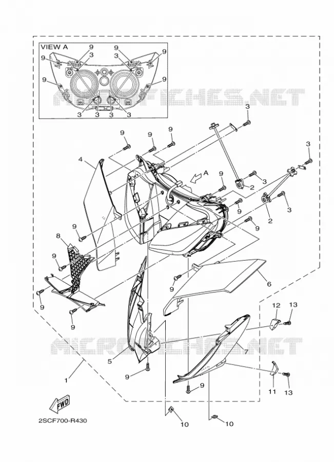 KOPLAMP Yamaha MOTO 900 2016 MT  MT09TRA