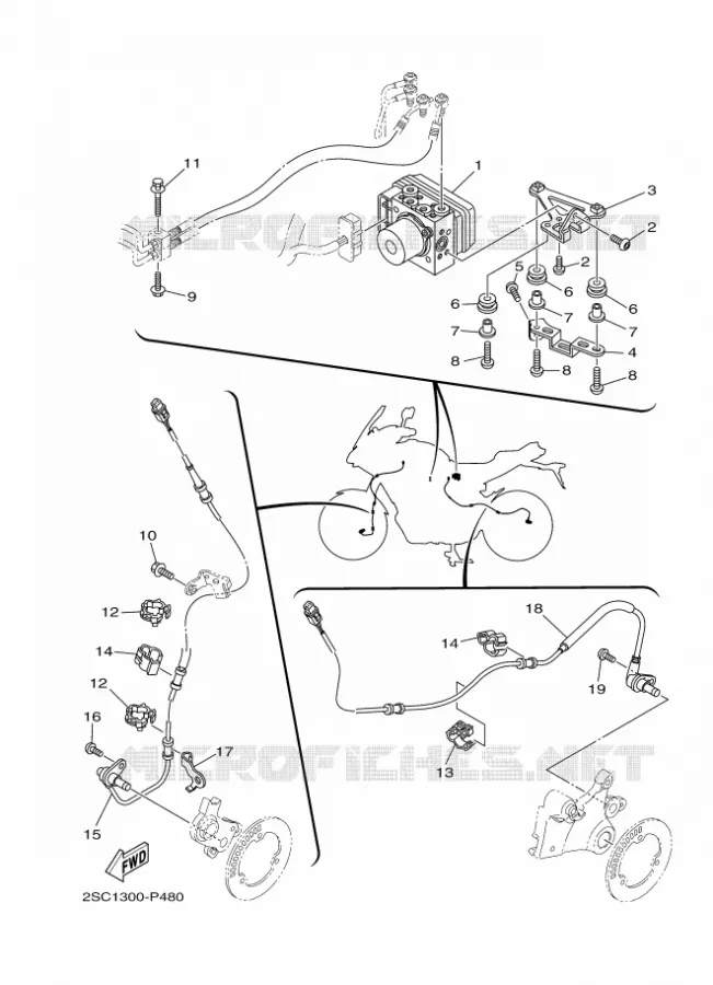 ELECTRISCH 3 Yamaha MOTO 900 2016 MT  MT09TRA