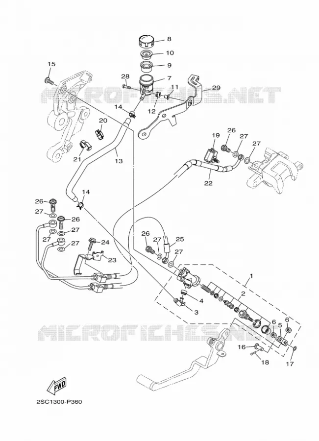 REMPOMP ACHTER Yamaha MOTO 900 2016 MT  MT09TRA