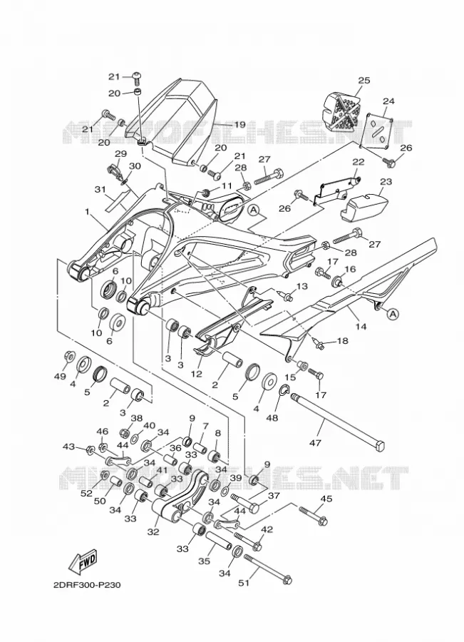 ACHTERBRUG Yamaha MOTO 900 2016 MT  MT09TRA
