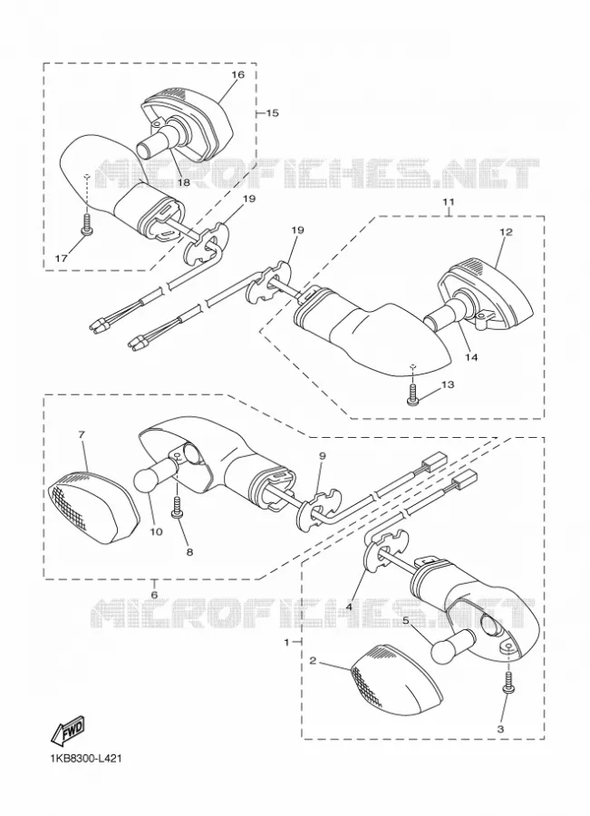KNIPPERLICHT Yamaha MOTO 1000 2014 YZF-R1  YZF-R1