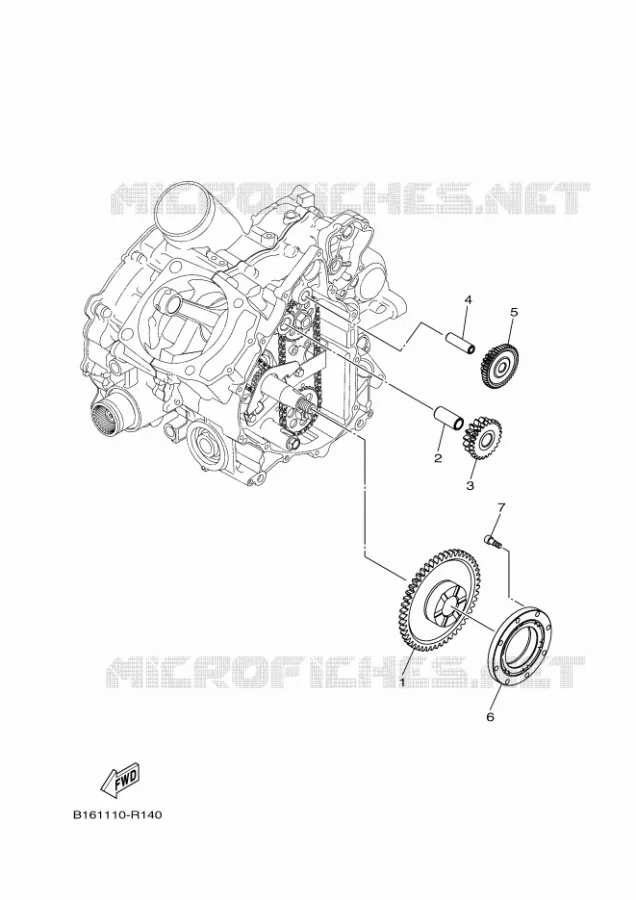 STARTMOTOR KOPPELINGS Yamaha QUAD 700 2017 KODIAK  YFM700FWBD