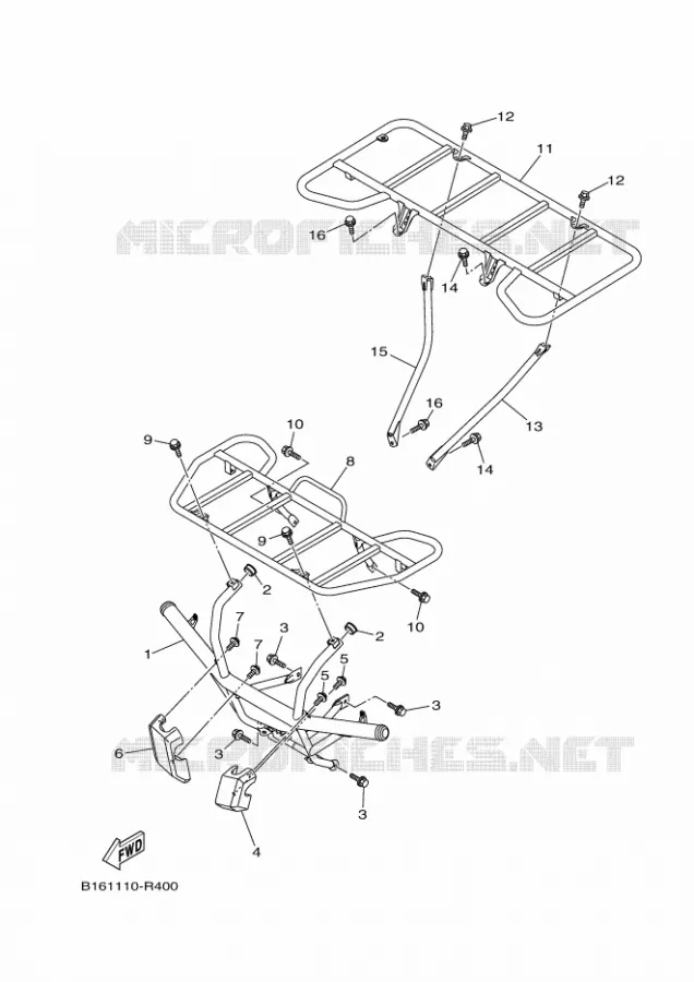 BUMPER Yamaha QUAD 700 2017 KODIAK  YFM700FWBD