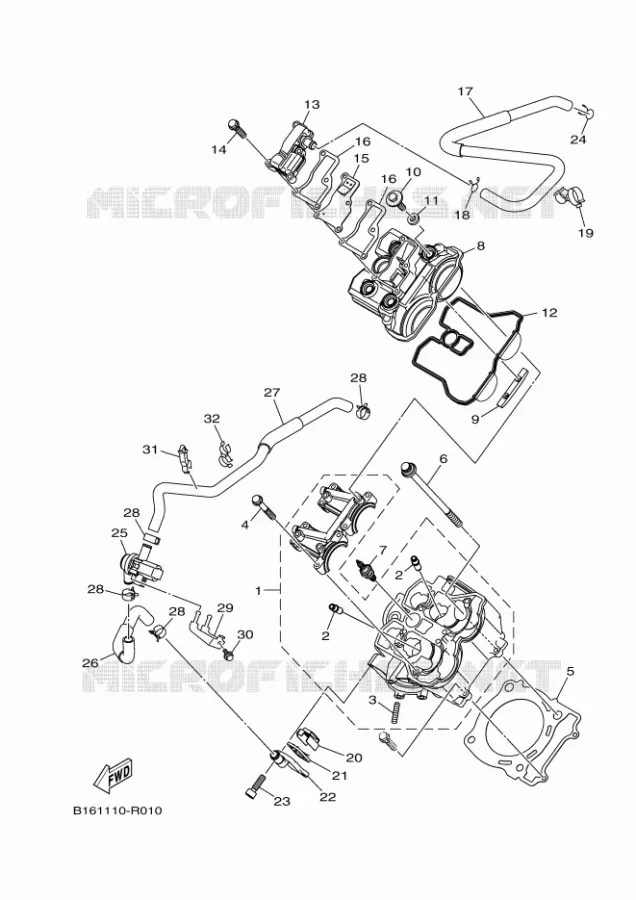 CILINDERKOP Yamaha QUAD 700 2017 KODIAK  YFM700FWBD