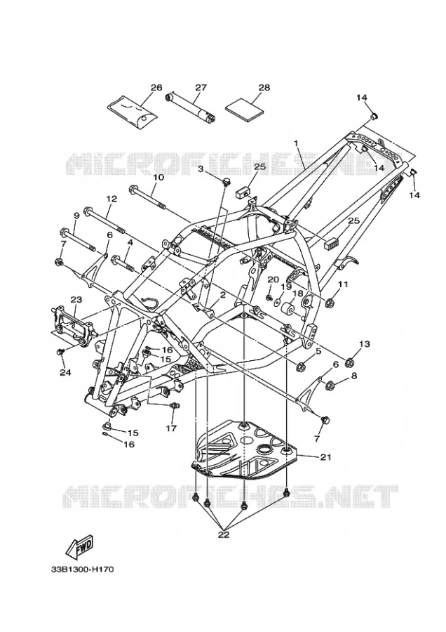 FRAME Yamaha QUAD 250 2009 RAPTOR  YFM250R