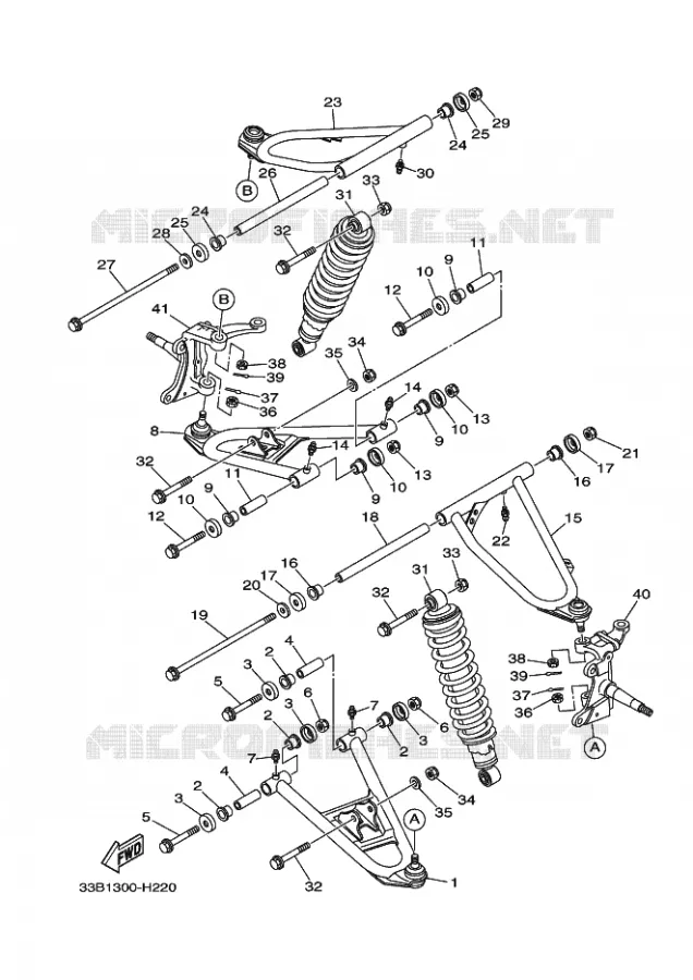 OPHANGING / WIEL VOOR Yamaha QUAD 250 2009 RAPTOR  YFM250R