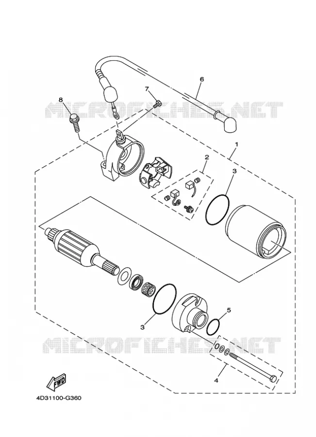 STARTMOTOR Yamaha QUAD 250 2009 RAPTOR  YFM250R