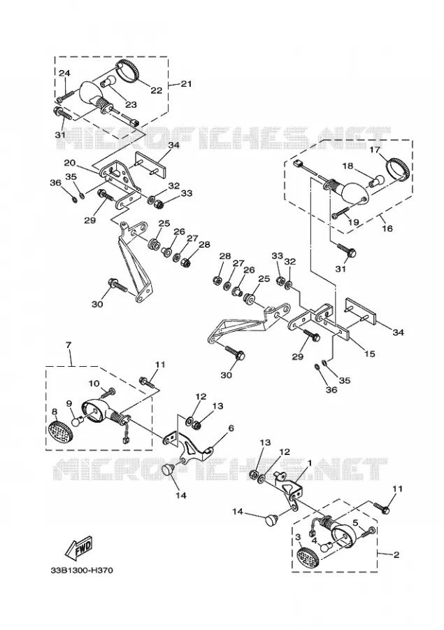 KNIPPERLICHT Yamaha QUAD 250 2009 RAPTOR  YFM250R