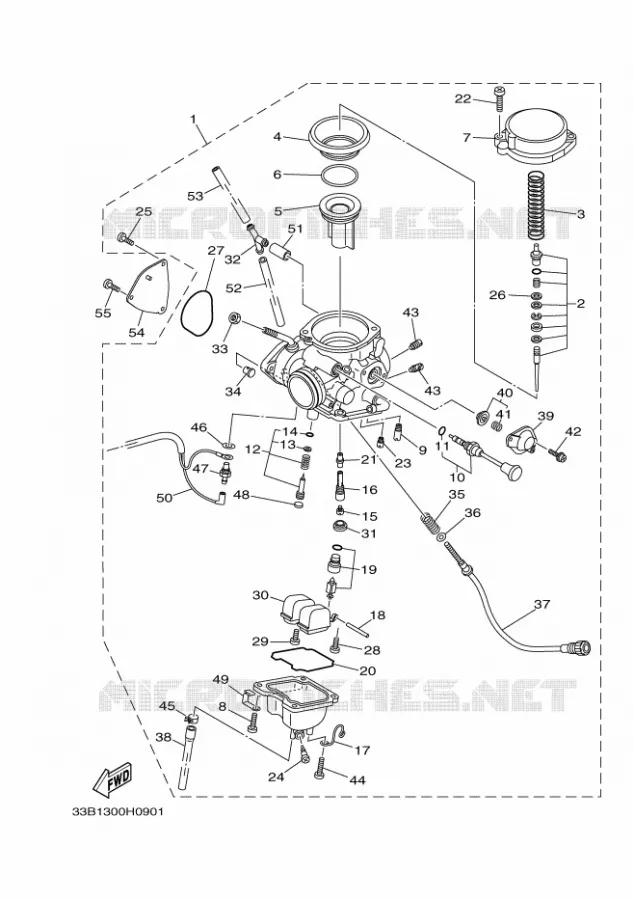CARBURATEUR  Yamaha QUAD 250 2009 RAPTOR  YFM250R