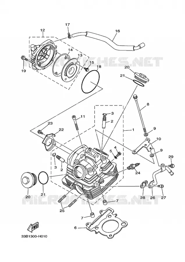 CILINDERKOP Yamaha QUAD 250 2009 RAPTOR  YFM250R