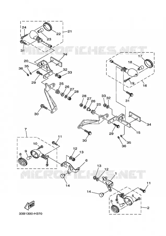 KNIPPERLICHT Yamaha QUAD 250 2009 RAPTOR  YFM250R