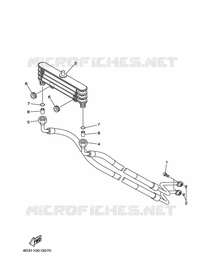 OLIEKOELER Yamaha QUAD 250 2010 RAPTOR  YFM250R