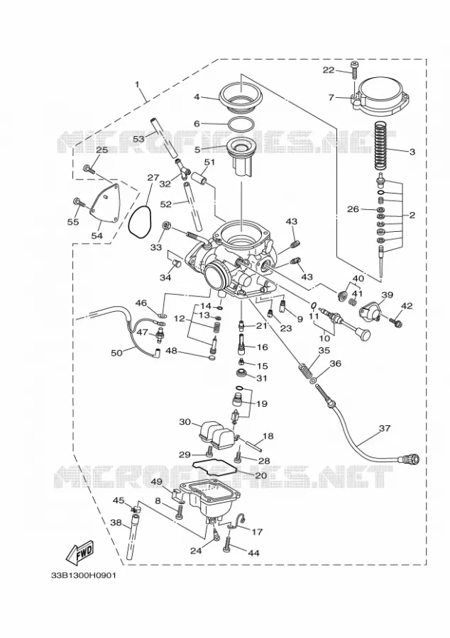 CARBURATEUR  Yamaha QUAD 250 2011 RAPTOR  YFM250R