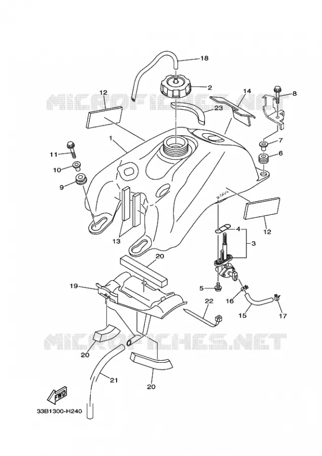 BENZINE TANK Yamaha QUAD 250 2011 RAPTOR  YFM250R