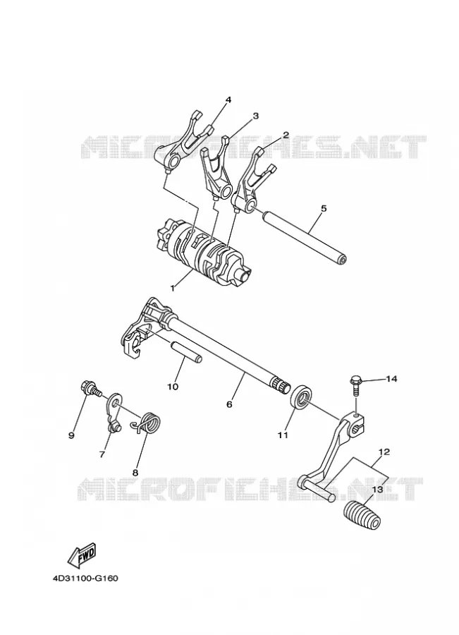 SCHAKELWALS Yamaha QUAD 250 2011 RAPTOR  YFM250R