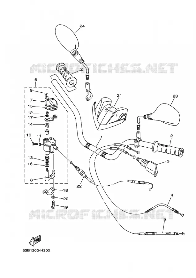 STUUR / KABEL Yamaha QUAD 250 2011 RAPTOR  YFM250R