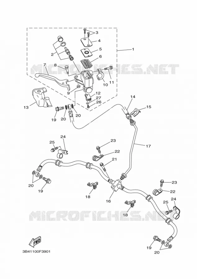 REMPOMP VOOR Yamaha QUAD 700 2008 GRIZZLY 700  EPS  YFM700FWAD