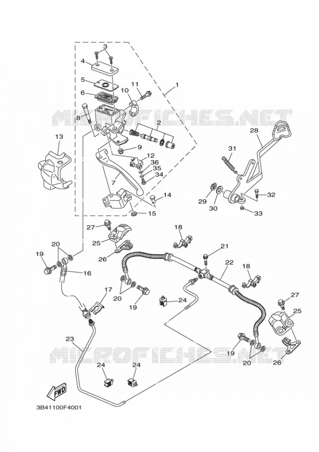REMPOMP ACHTER Yamaha QUAD 700 2008 GRIZZLY 700  EPS  YFM700FWAD