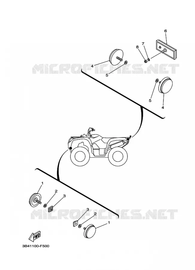 ELECTRISCH 2 Yamaha QUAD 700 2008 GRIZZLY 700  EPS  YFM700FWAD