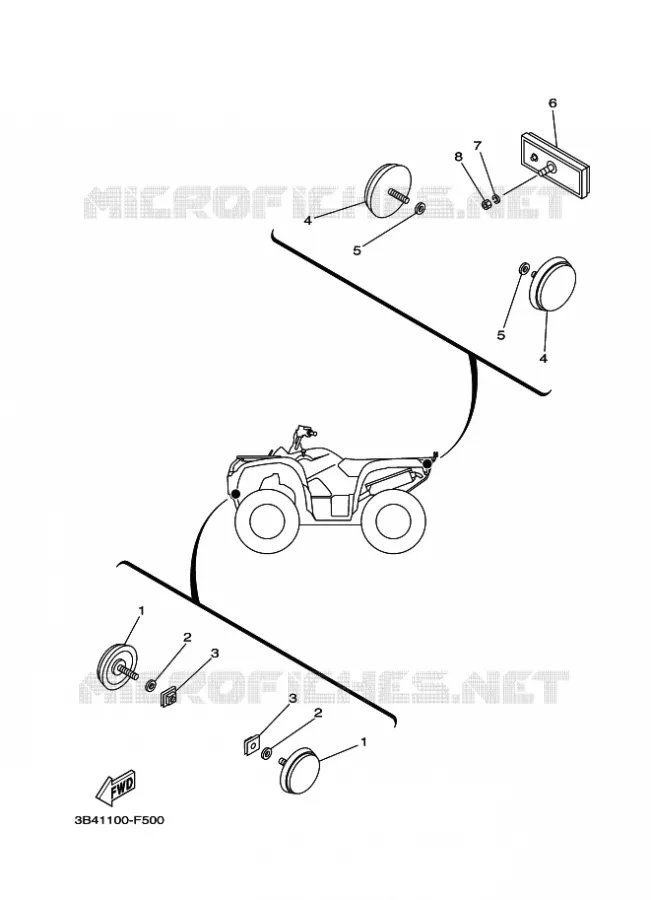 ELECTRISCH 2 Yamaha QUAD 700 2008 GRIZZLY 700  EPS  YFM700FWAD