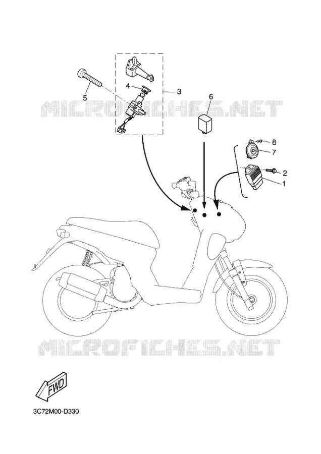 ELECTRISCH 1 Yamaha SCOOTER 50 2007 STUNT  EW50N