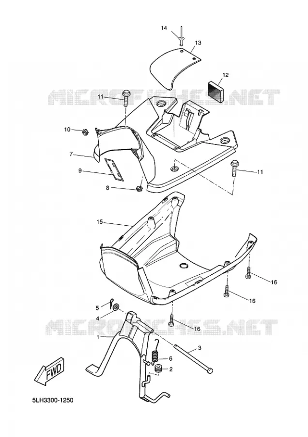 STANDAARD / VOETSTEUN Yamaha SCOOTER 50 2007 STUNT  EW50N