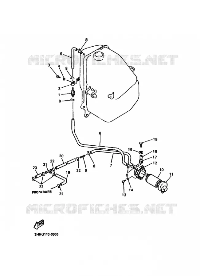 BENZINE TANK 2 - FOR CALIFORNIA Yamaha MOTO 600 1997 FZR GENESIS  FZR600