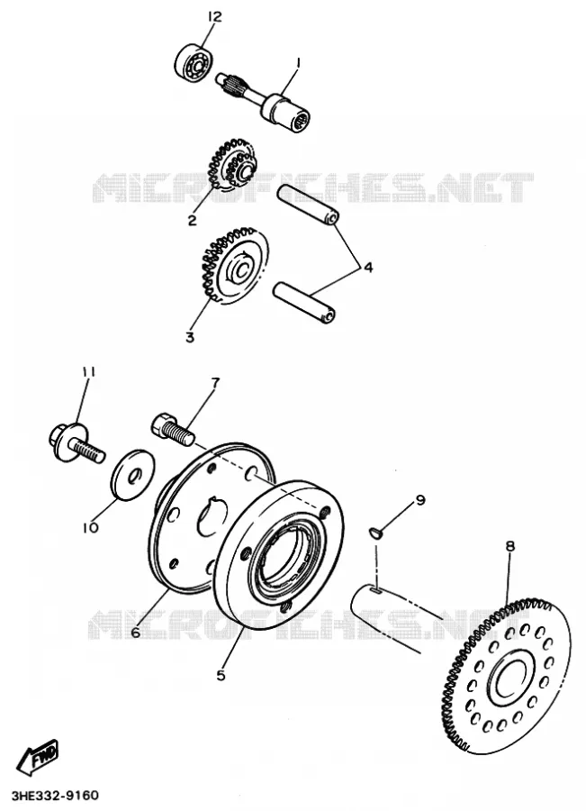 STARTMOTOR KOPPELINGS Yamaha MOTO 600 1997 FZR GENESIS  FZR600