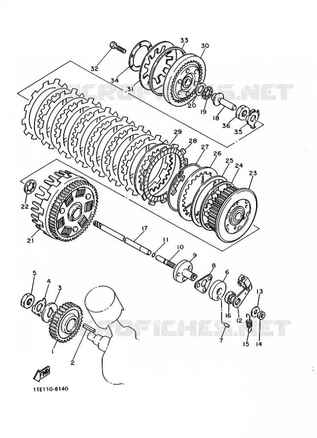 STARTMOTOR KOPPELINGS Yamaha MOTO 1100 1997 VIRAGO  XV1100